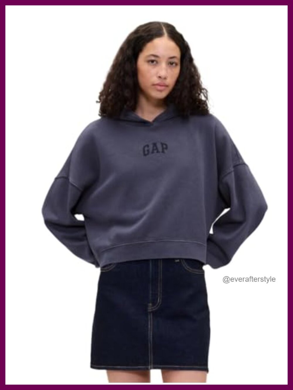 Logo Hoodie Hooded Pull-On Sweatshirt Cotton-Blend Relaxed Fit